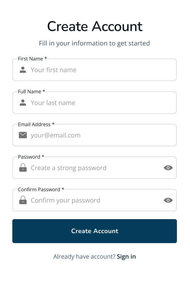 Create Account
